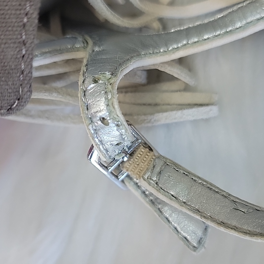 SAM EDELMAN Gere Western Fringe Pom‎ Pom Boho Hippie Gladiator Thong Sandals 8.5 - Picture 14 of 14